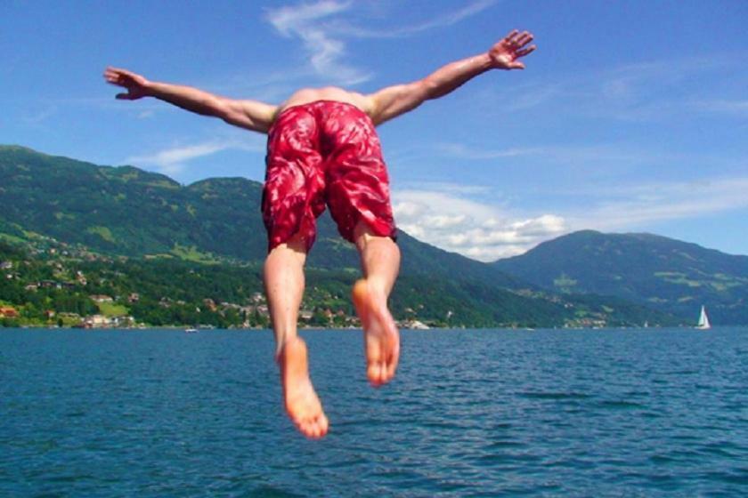 See:Zeit Das_Ferienhaus Seeboden Buitenkant foto